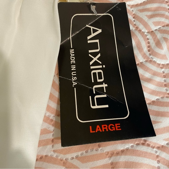 ANXIETY Vintage Sheplers made  USA 
Snap Button  Shirt blouse tops Size L satin - Picture 11 of 15